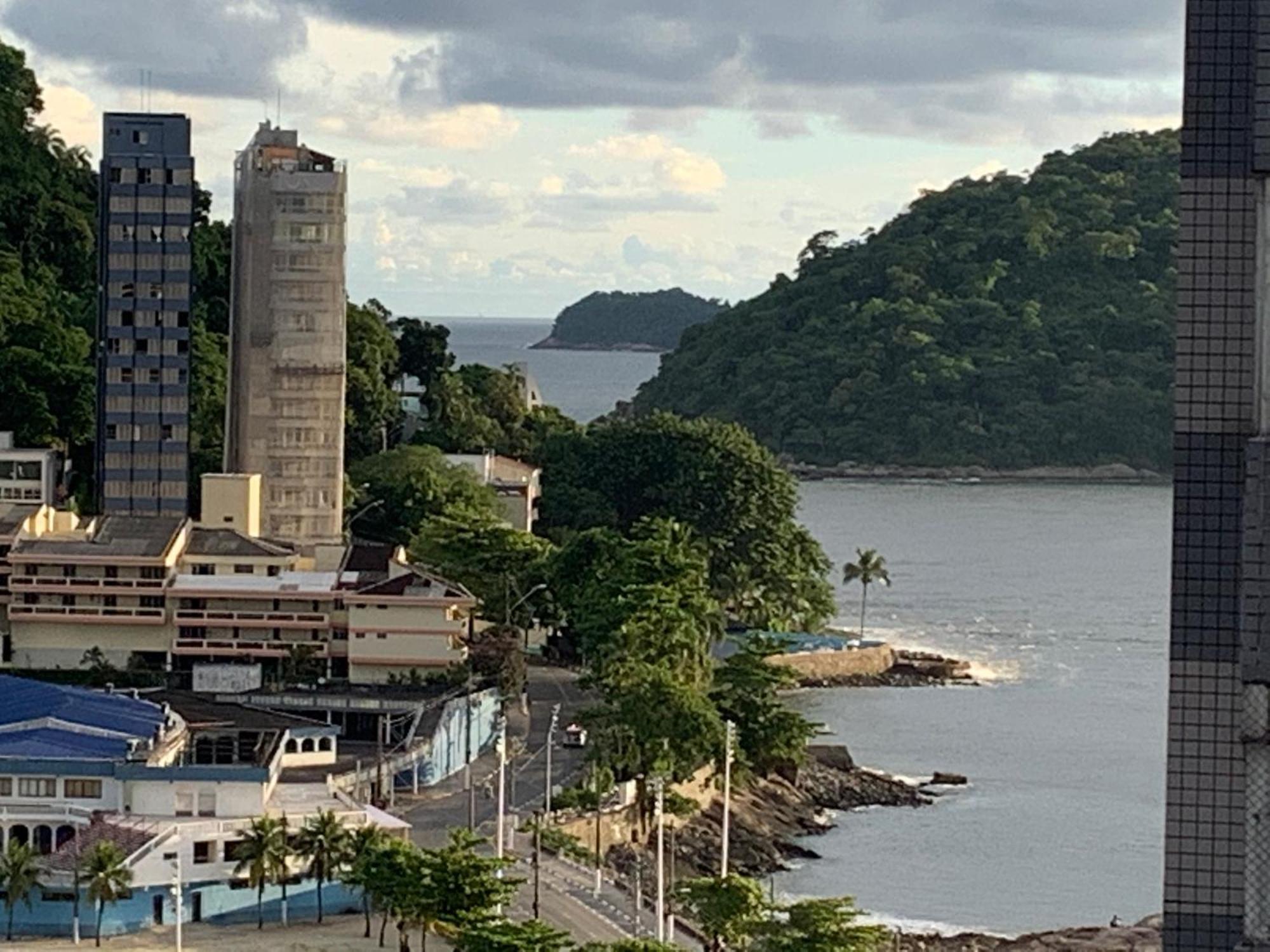 Apartamento Apto Antigo Frente Mar Para Alugar São Vicente Exterior foto