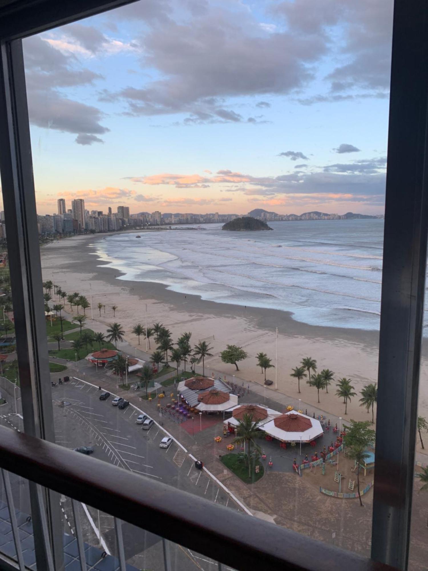 Apartamento Apto Antigo Frente Mar Para Alugar São Vicente Exterior foto