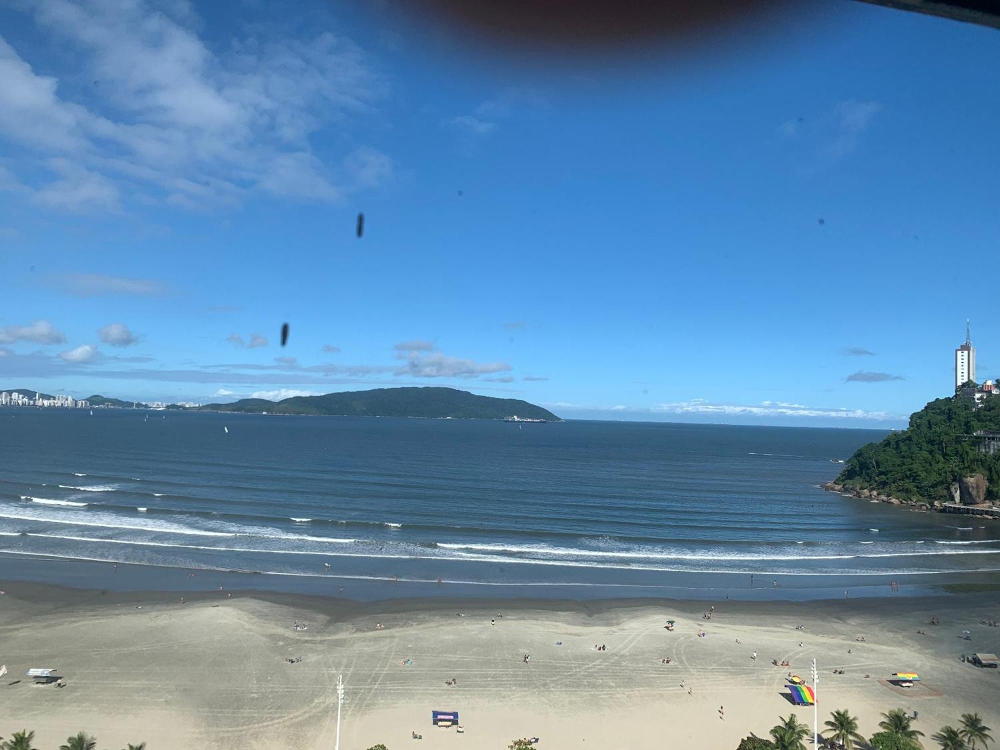 Apartamento Apto Antigo Frente Mar Para Alugar São Vicente Exterior foto