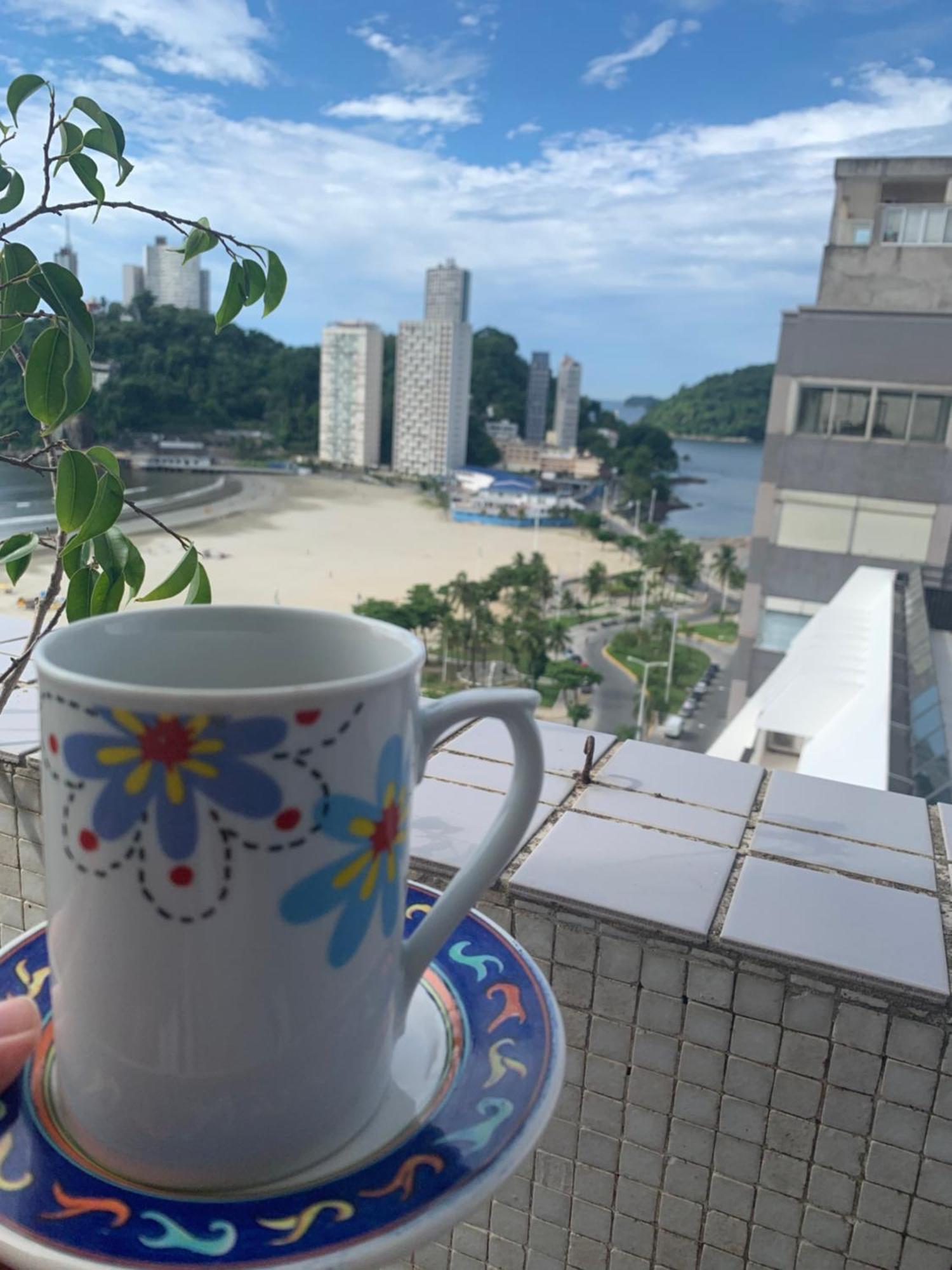 Apartamento Apto Antigo Frente Mar Para Alugar São Vicente Exterior foto