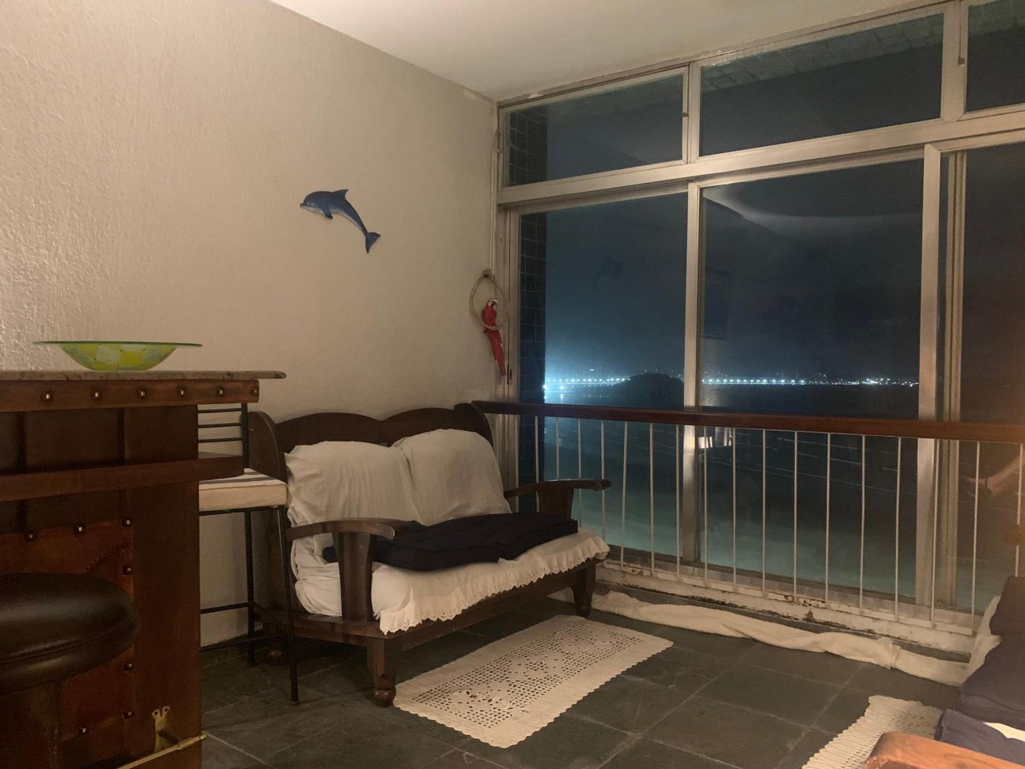 Apartamento Apto Antigo Frente Mar Para Alugar São Vicente Exterior foto